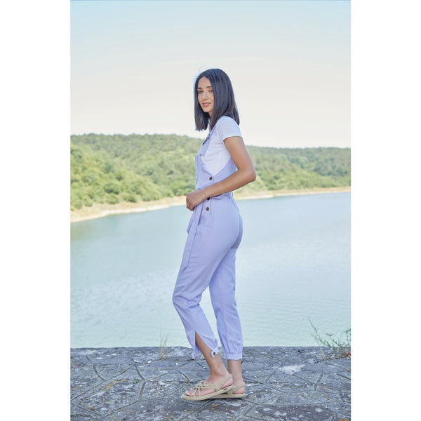 Lilac Denim Dungaree Jumpsuit | Montivo Pakistan