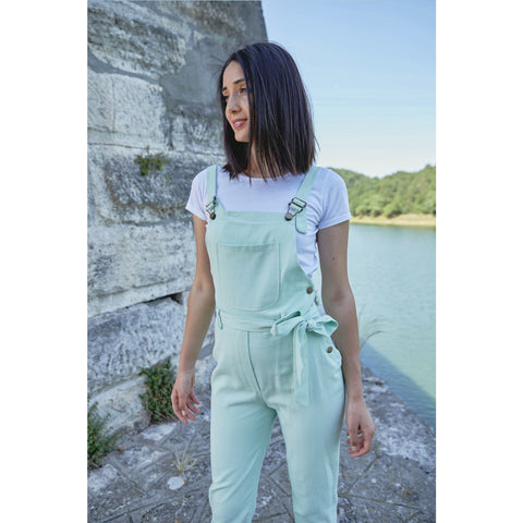 MInt Denim Dungaree Jumpsuit | Montivo Pakistan