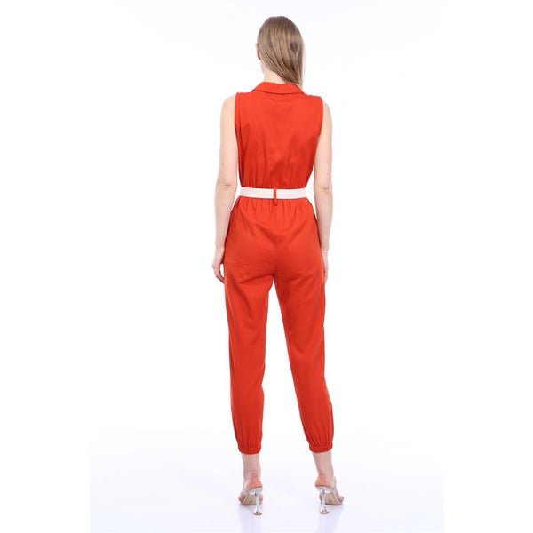 Red Denim Jumpsuit | Montivo Pakistan