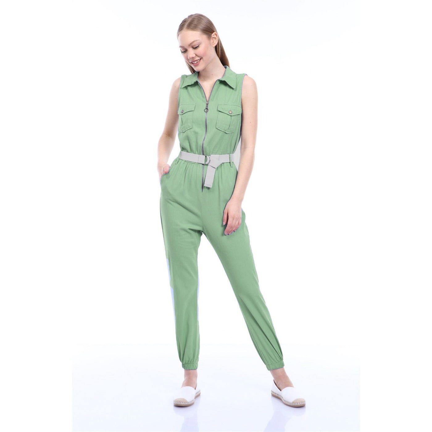 Green Denim Jumpsuit | Montivo Pakistan