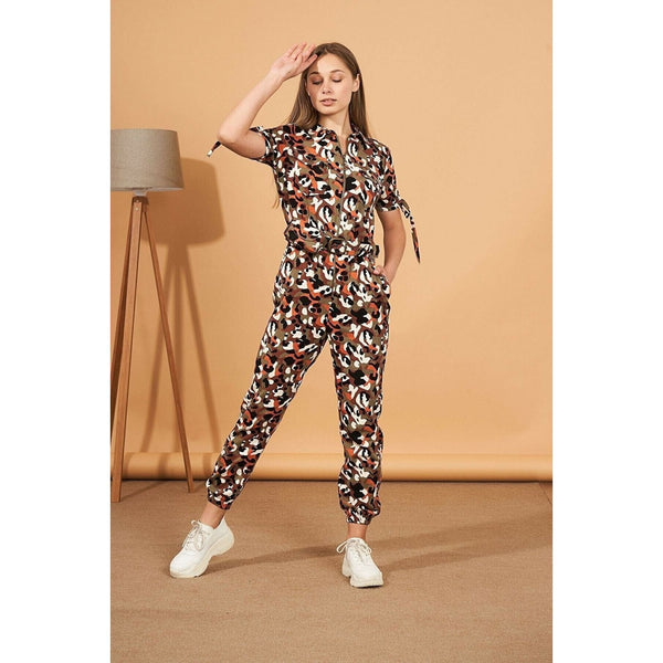 Camouflage Bag Belted Jumpsuit | Montivo Pakistan