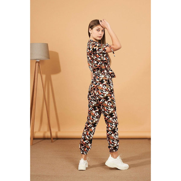 Camouflage Bag Belted Jumpsuit | Montivo Pakistan