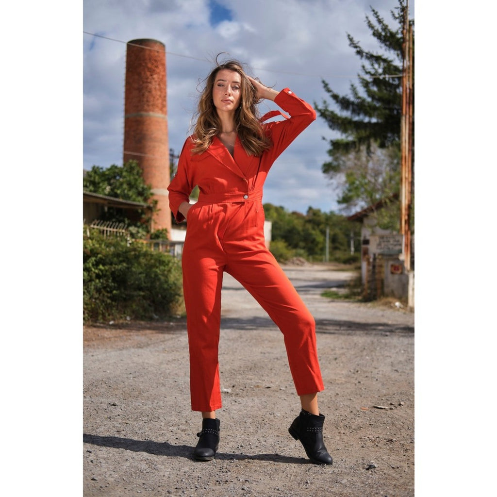 Red Blazer Jumpsuit – Montivo