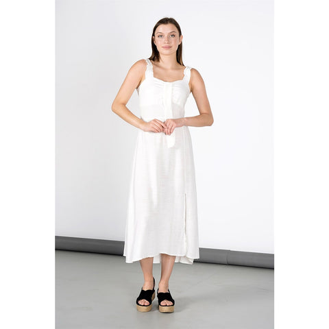 White Front Laced Back Strap Dress | Montivo Pakistan