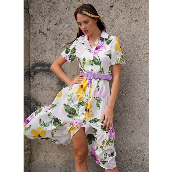White Floral Dress | Montivo Pakistan