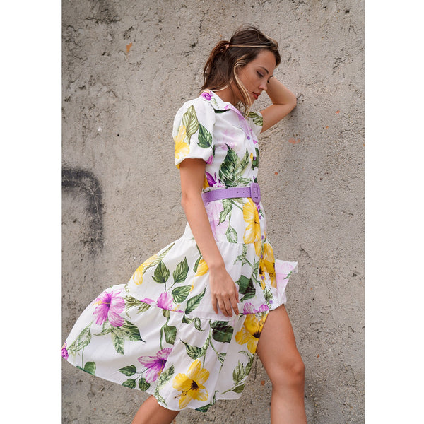 White Floral Dress | Montivo Pakistan