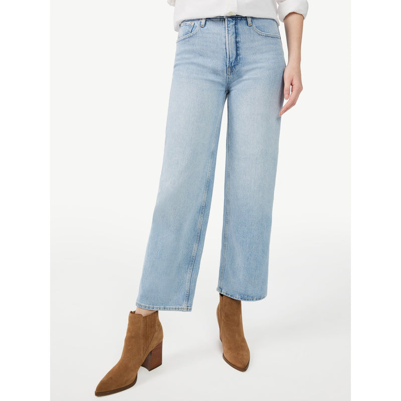 FA Cropped Wide Leg High Jeans | Montivo Pakistan