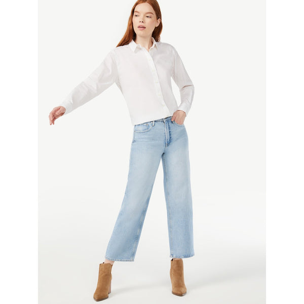 FA Cropped Wide Leg High Jeans | Montivo Pakistan