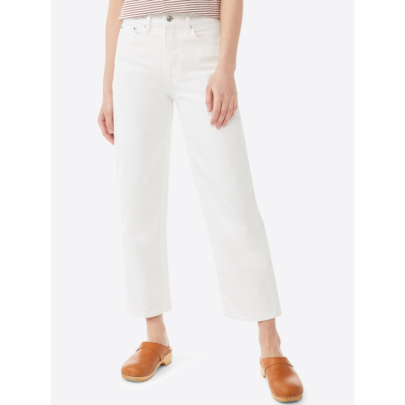 FA White Cropped Wide Straight Jeans | Montivo Pakistan