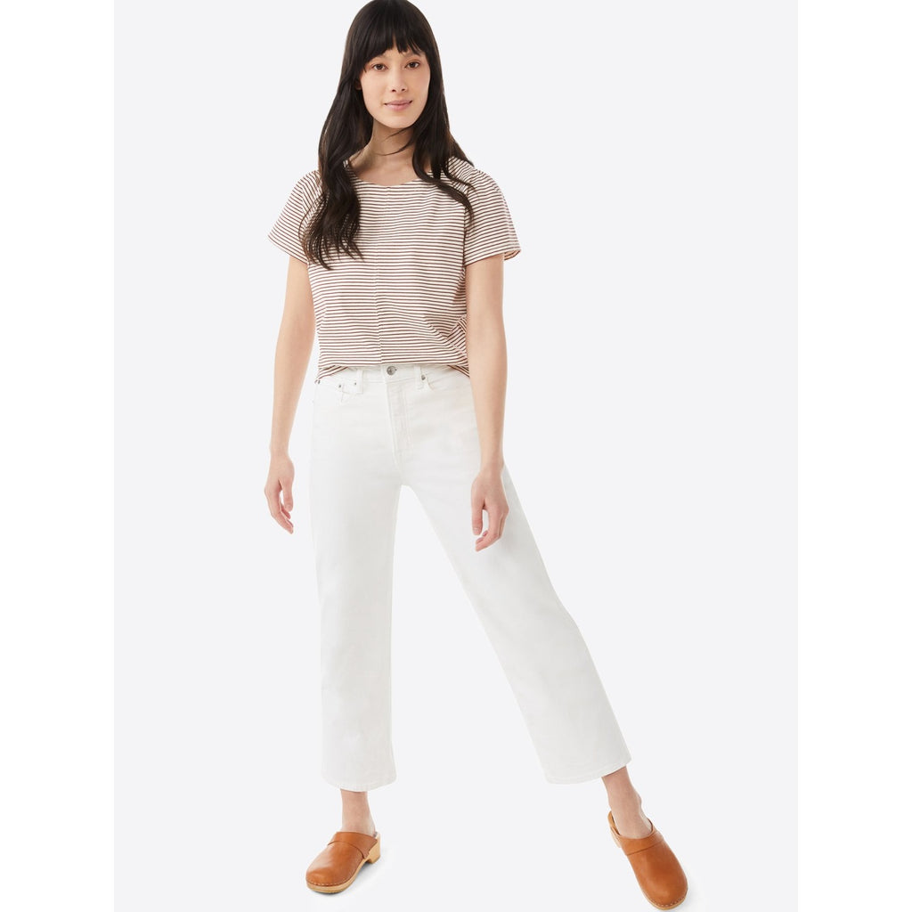 FA White Cropped Wide Straight Jeans | Montivo Pakistan