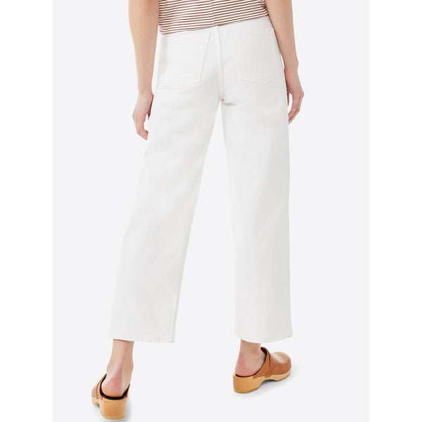 FA White Cropped Wide Straight Jeans | Montivo Pakistan