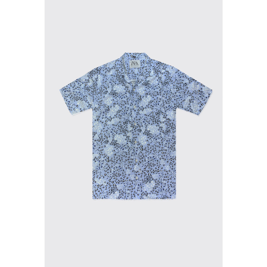 Floral Abstract Light Blue Half Sleeves Shirt | Montivo Pakistan