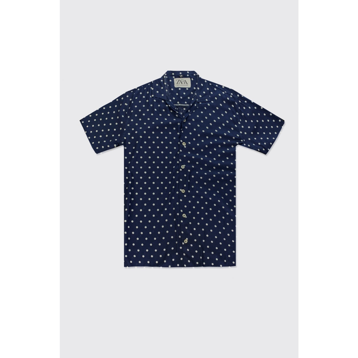 Polka Dotted Navy Half Sleeves Shirt | Montivo Pakistan