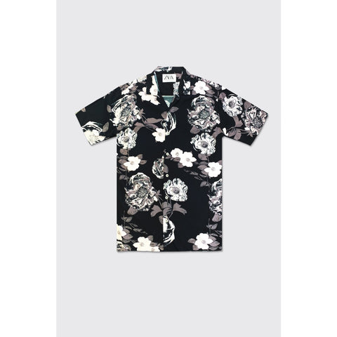Floral Black Hawaiian Half Sleeves Shirt | Montivo Pakistan
