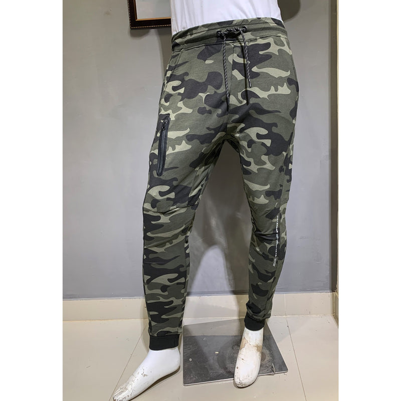 PB Green Camo Slim Joggers | Montivo Pakistan