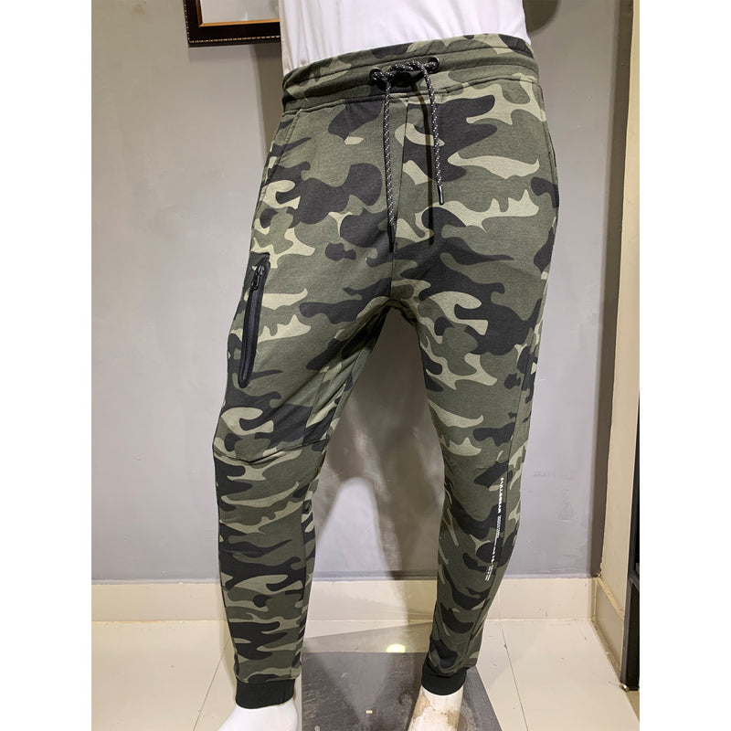 PB Green Camo Slim Joggers | Montivo Pakistan
