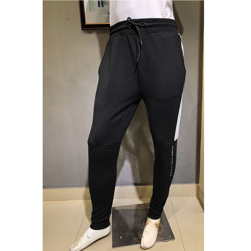 PB Black Contrast Panel Slim Joggers | Montivo Pakistan