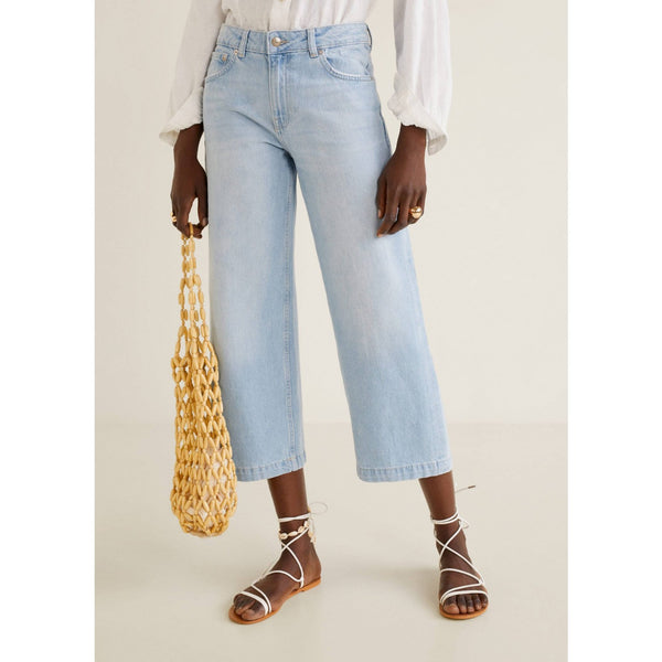 MNG Light Blue Culotte relaxed jeans | Montivo Pakistan