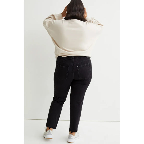 HM Girlfriend Raw Hem Black Jeans | Montivo Pakistan