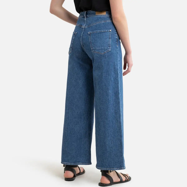 Blue Culotte High Waist Jeans | Montivo Pakistan