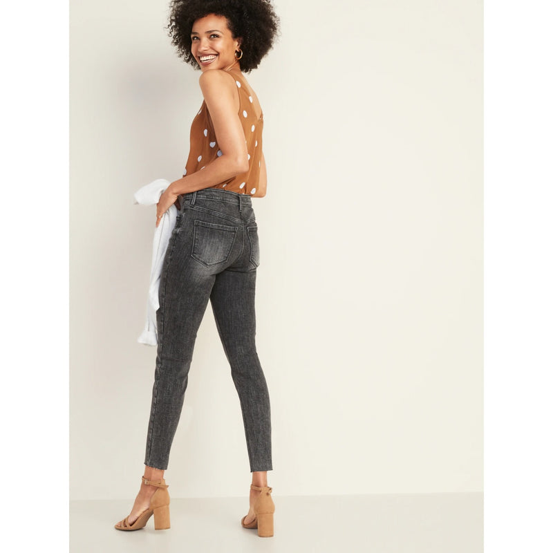 ON High Waist Charcoal Button Fly Jeans | Montivo Pakistan