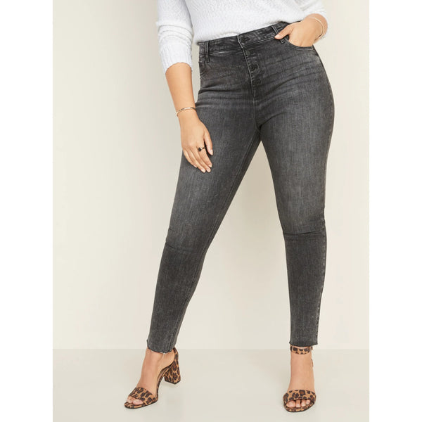 ON High Waist Charcoal Button Fly Jeans | Montivo Pakistan