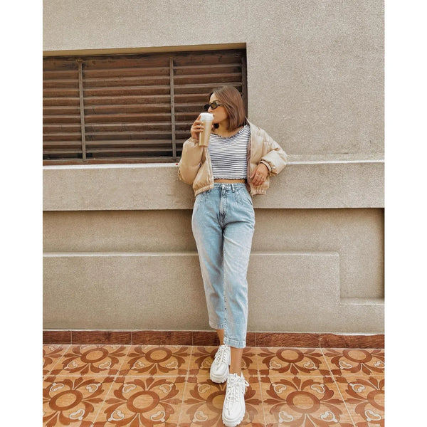 HM Light Blue Slouchy Mom Jeans | Montivo Pakistan