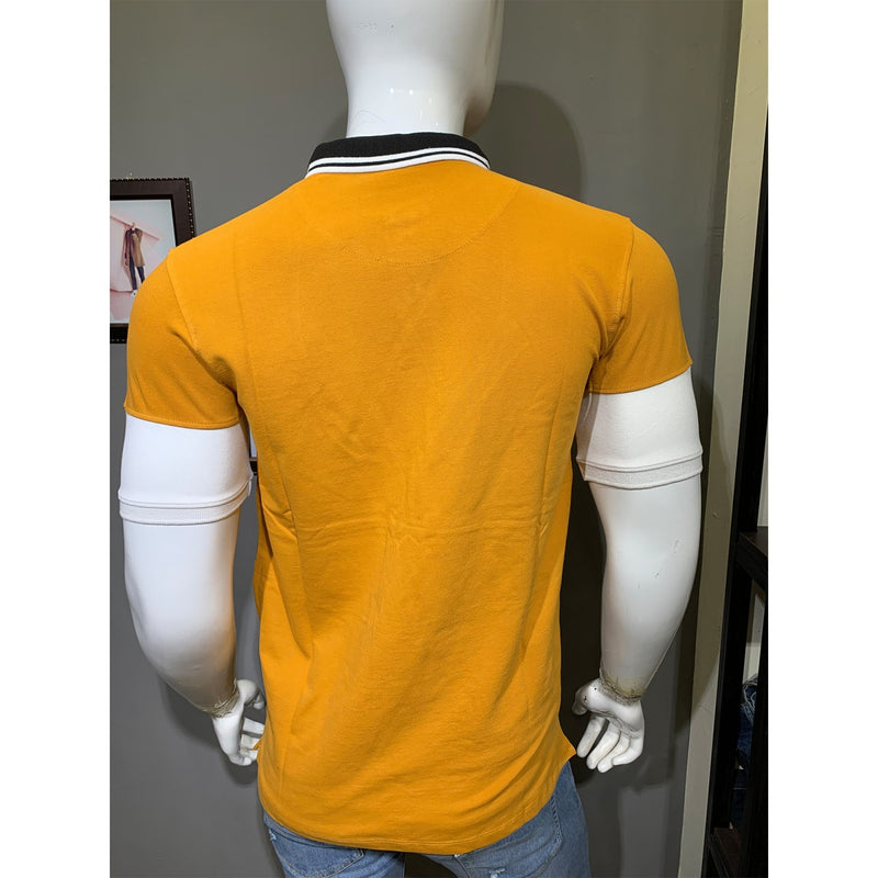 Lcste Stripes Mustard Polo | Montivo Pakistan