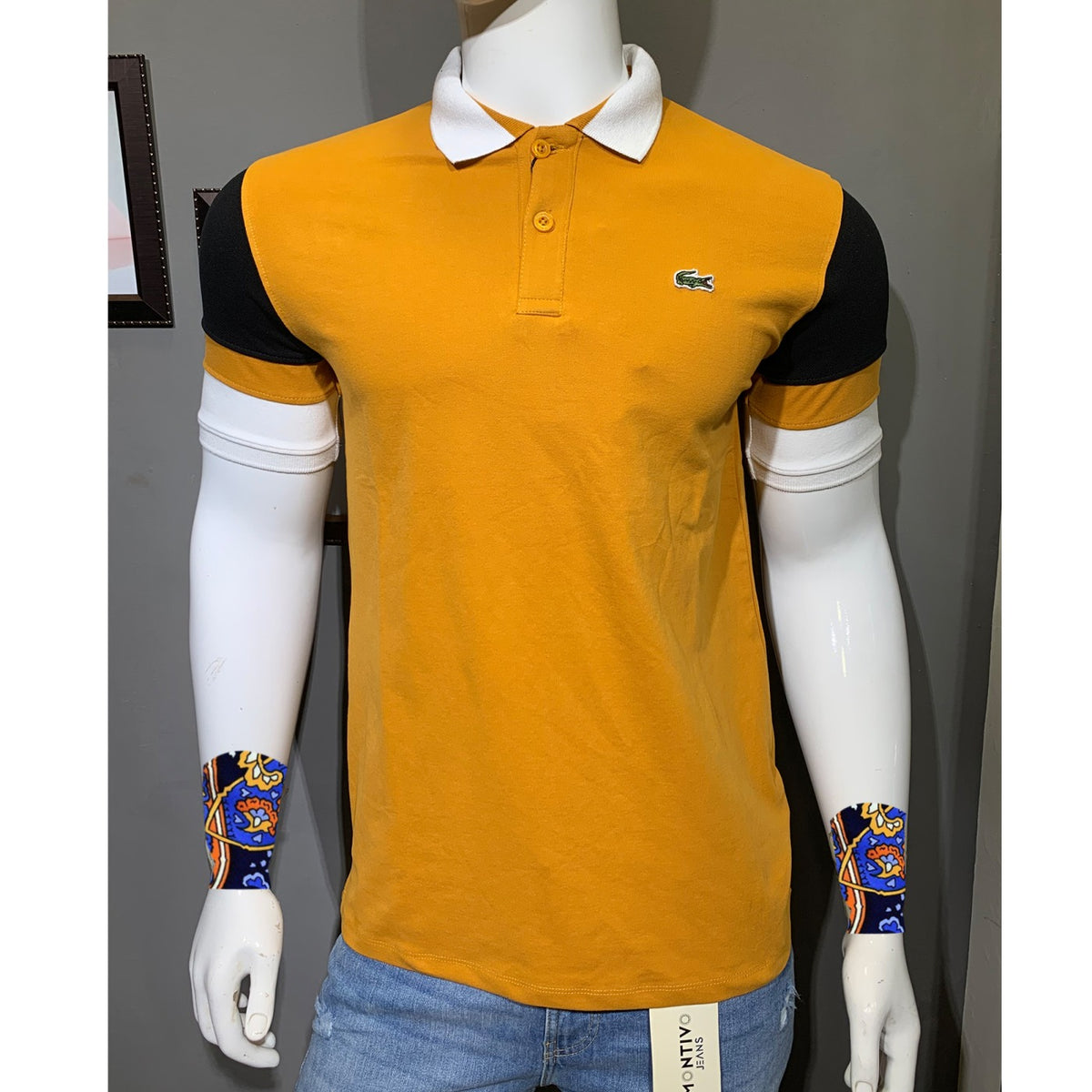 Lcste Raglan Sleeves Mustard Polo | Montivo Pakistan