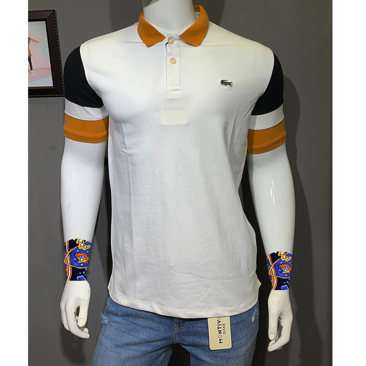 Lcste Raglan Sleeves White Polo | Montivo Pakistan