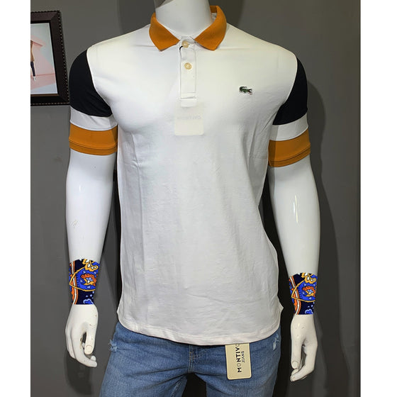 Lcste Raglan Sleeves White Polo | Montivo Pakistan