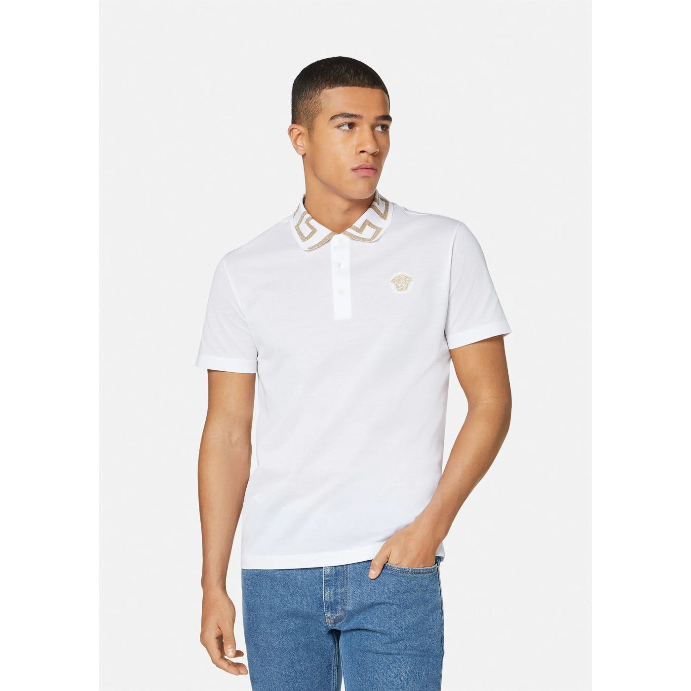 Vrsace White Polo with Logo | Montivo Pakistan