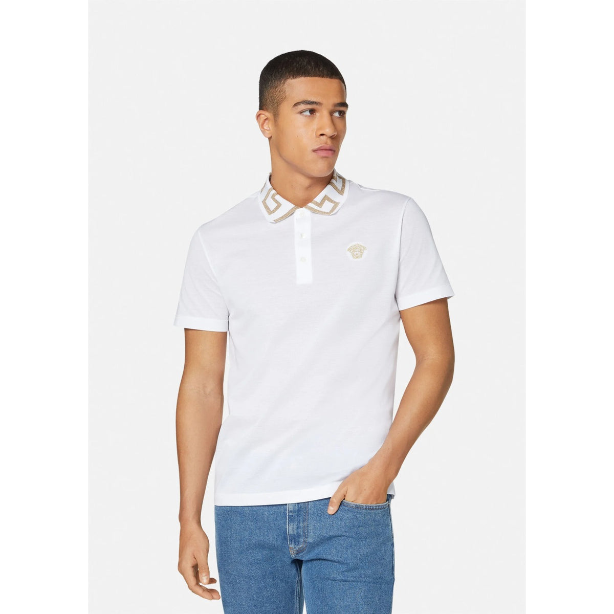 Vrsace White Polo with Logo | Montivo Pakistan