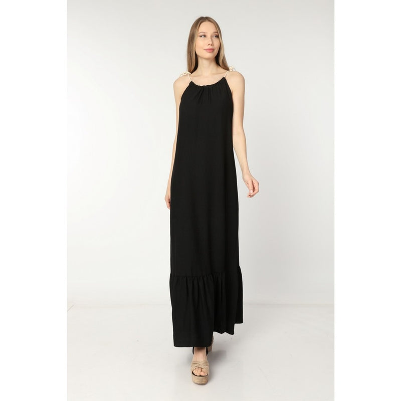 Black Offshoulder Pleated Dress | Montivo Pakistan