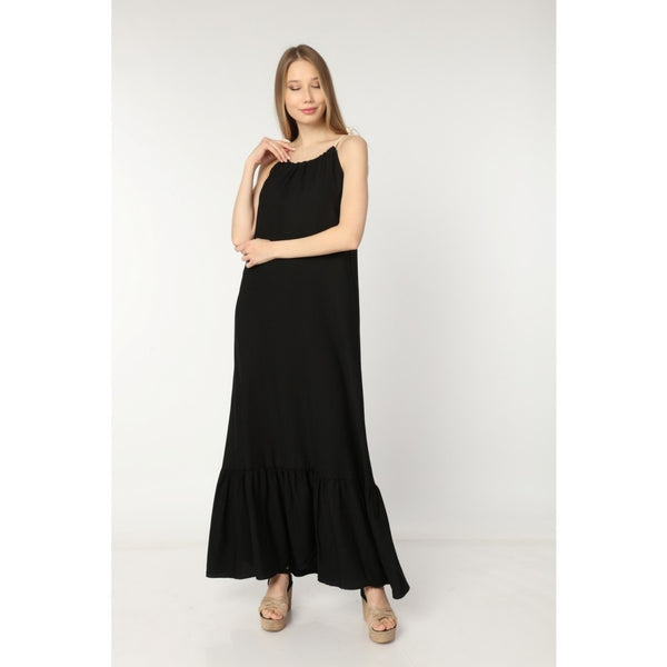Black Offshoulder Pleated Dress | Montivo Pakistan