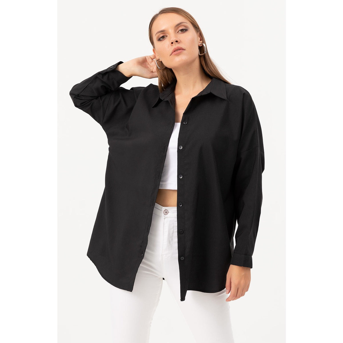Black Oversized Shirt | Montivo Pakistan