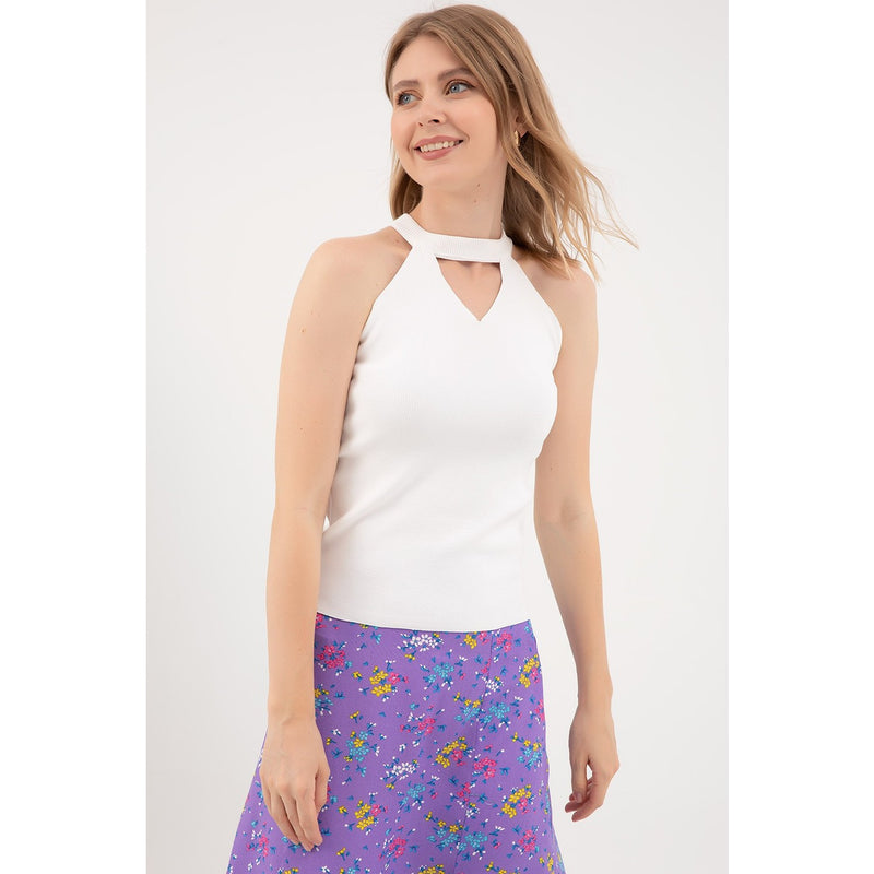 Sleeveless White Top | Montivo Pakistan