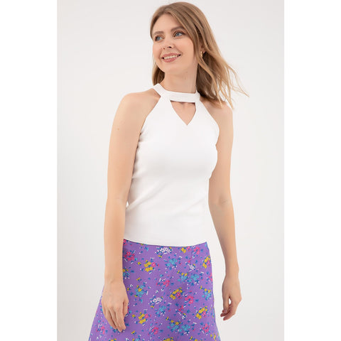 Sleeveless White Top | Montivo Pakistan