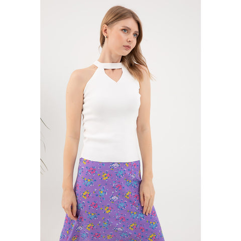 Sleeveless White Top | Montivo Pakistan