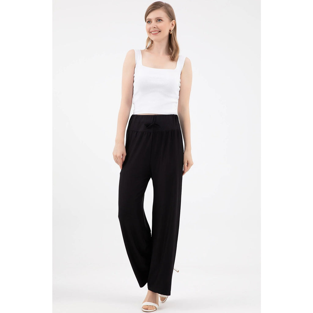 Black Wide Leg Trousers | Montivo Pakistan