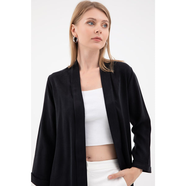 Smoked Black Shawl Jacket | Montivo Pakistan