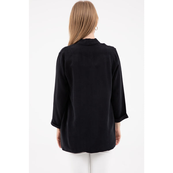 Smoked Black Shawl Jacket | Montivo Pakistan