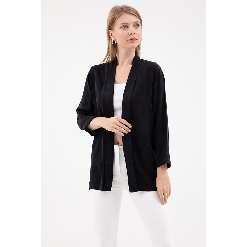 Smoked Black Shawl Jacket | Montivo Pakistan