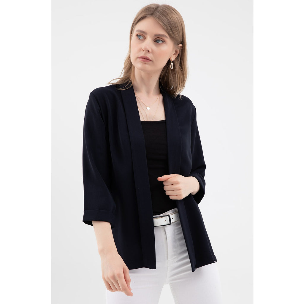 Smoked Blue Shawl Jacket | Montivo Pakistan