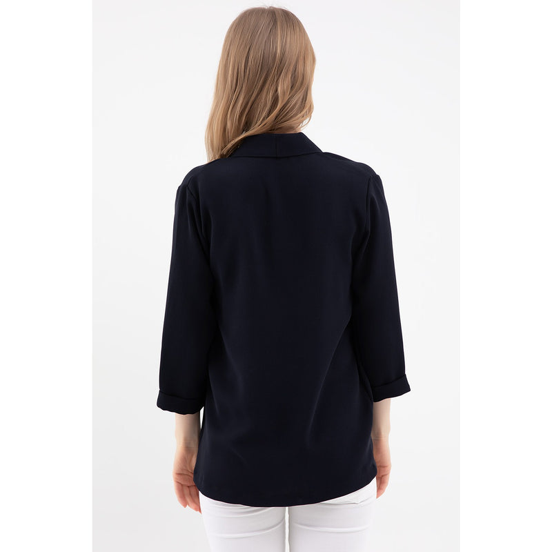 Smoked Blue Shawl Jacket | Montivo Pakistan