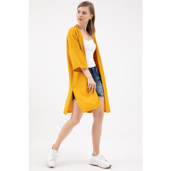 Yellow Long Shawl Jacket | Montivo Pakistan