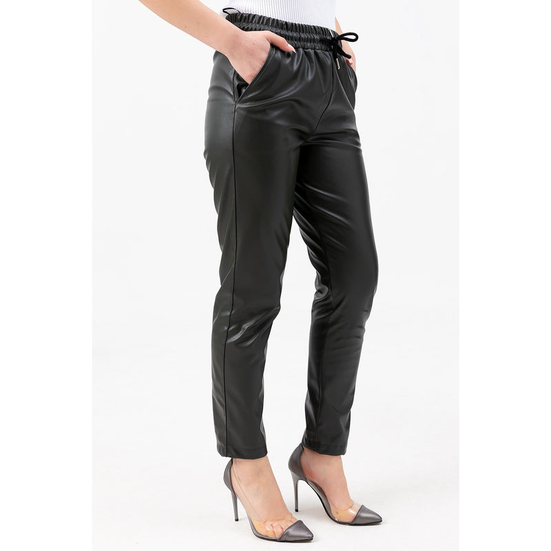Faux Leather Dark Green Pants | Montivo Pakistan