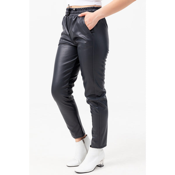 Faux Leather Grey Pants | Montivo Pakistan