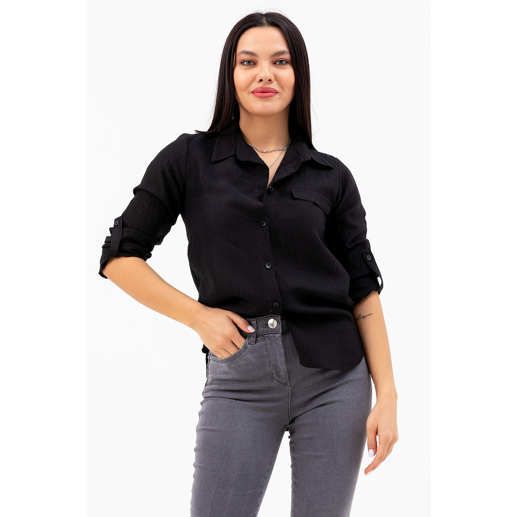 Black Fake Pocket Shirt | Montivo Pakistan