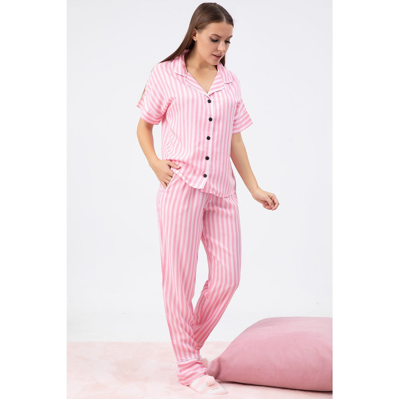 Pink Stripes PJ Set | Montivo Pakistan